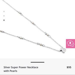 Tous Silver Super Power Necklace with Pearls. Signature box.